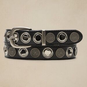 Banana Republic Black and Silver Women's Belt